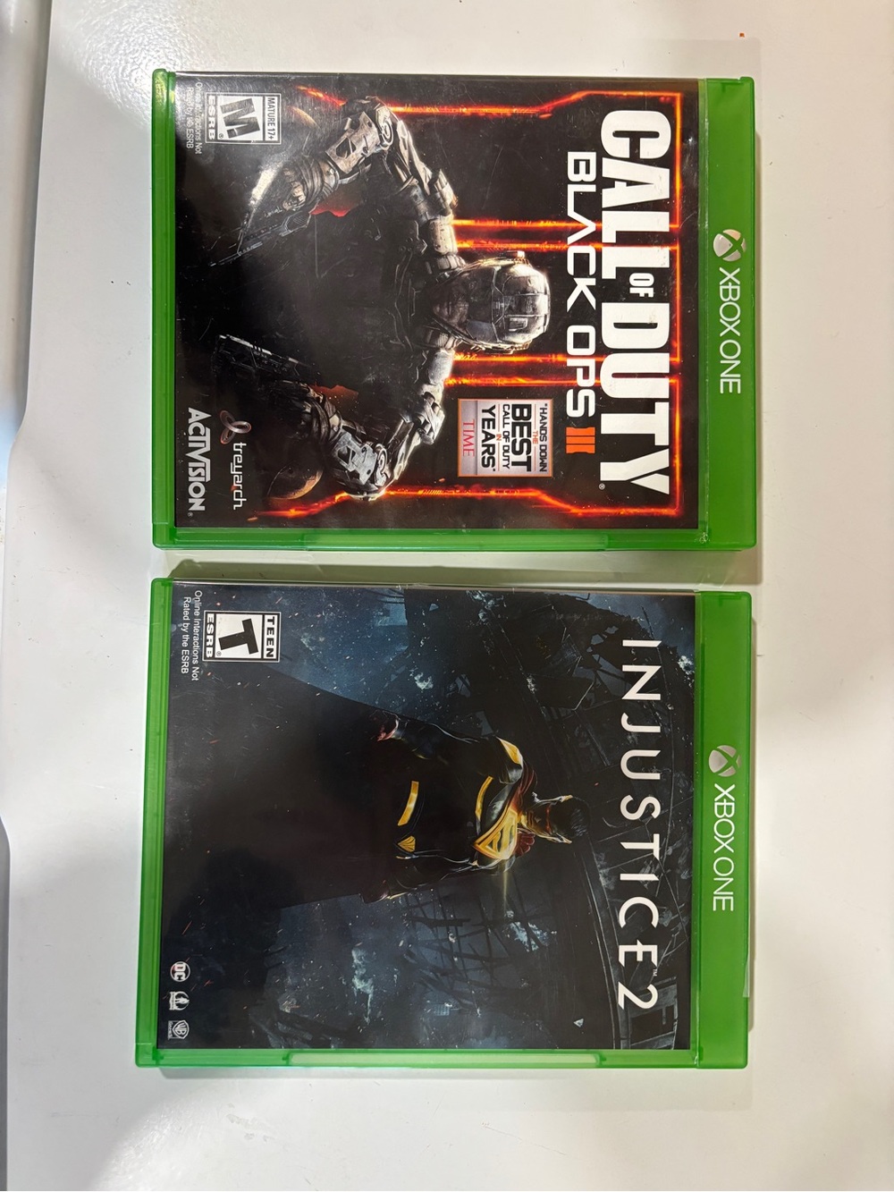 🔥Xbox One Game Bundle Black Ops III & Injustice 2 Tested Complete